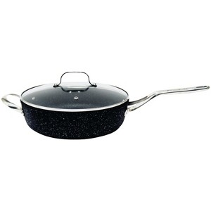 The Rock Deep Fry Pan with Glass Lid - 11": Large Non-Induction Frying Pan, Dishwasher-Safe, Stainless Steel Handle - 1 of 4