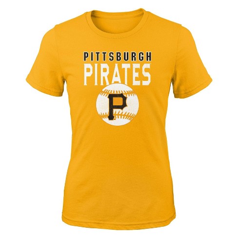 Mlb Pittsburgh Pirates Girls' Henley Team Jersey : Target