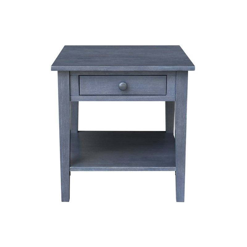 Spencer End Table Antique Washed Heather Gray - International Concepts, 4 of 12