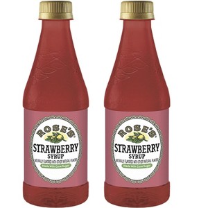 Rose’s Strawberry Syrup 2 Pack 12 OZ Bottle, | Perfect for Cocktails, Beverages, and Mixers - 1 of 4