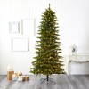 Nearly Natural 9-ft Belgium Fir Natural Look Artificial Christmas Tree with 800 Clear LED Lights - 4 of 4