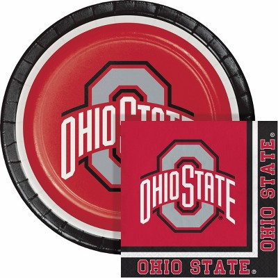 Creative Converting Ohio State 9" Plate & Napkins Kit 16ct
