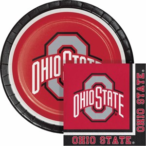 Creative Converting Ohio State 9" Plate & Napkins Kit 16ct - 1 of 4