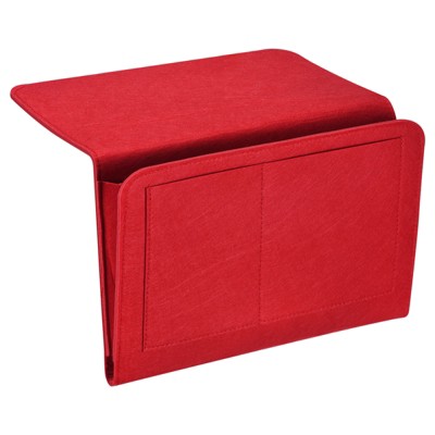 Unique Bargains Felt Bedside Organizer Bed Hanging Caddy 5 Pockets Hanging Bag