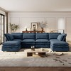 Modern Large U-Shaped Modular Sofa, Freely Combinable 6/4-Seater Sofa Couch with Double-Layer Cushion & Storage Function - ModernLuxe - 2 of 4
