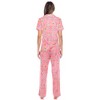 Women's Short Sleeve Top and Pants Pajama Set - White Mark - 4 of 4