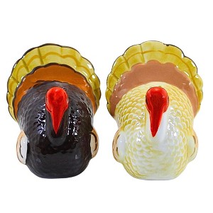 Tag 3.5 Inch Turkey Salt & Pepper Shaker Set Thanksgiving Gobble Salt And Pepper Shakers - 1 of 3
