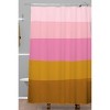 Deny Designs June Journal Abstract Organic Striped Shower Curtain Pink/Brown : Microfiber, Machine Washable, Non-Slip Backing - 2 of 3
