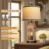 Set of 2 Farmhouse Touch Table Lamps, 26" Bedside Lamps with USB A+C Ports, 3-Way Dimmable and Nightlight for Bedroom or Living Room – Koiai - 4 of 4