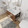 30" Wall Mounted Bathroom Vanity With Gel Sink Side Shelf Waterproof Scratch-Resistant Bathroom Accessories - 2 of 4