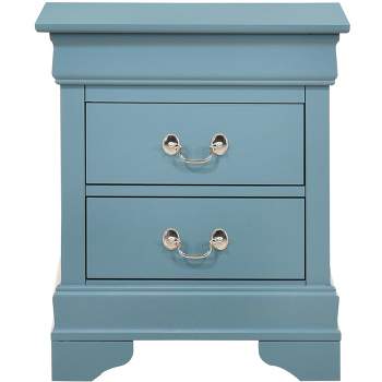 Passion Furniture Louis Philippe 2-Drawer Nightstand (24 in. H X 21 in. W X 16 in. D)