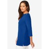Jessica London Women's Plus Size Stretch Cotton Boatneck Tunic - 4 of 4