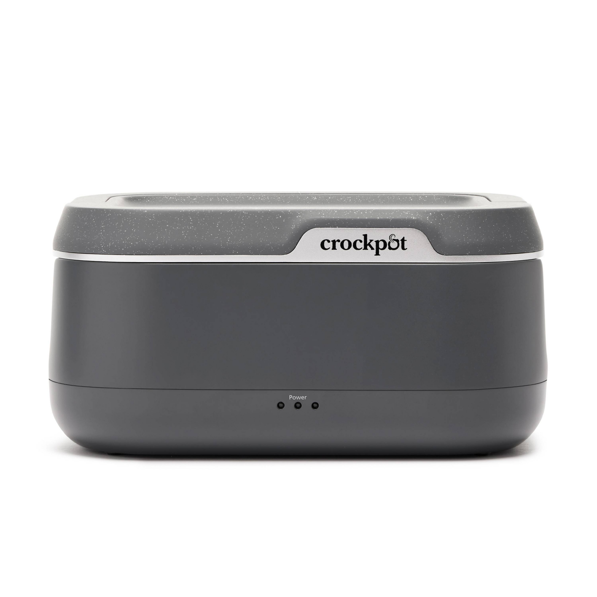 Crock-Pot GO Portable Food Warmer, Electric Lunch Box with Detachable Cord: Stainless Steel, Dishwasher-Safe, 60W, Gray