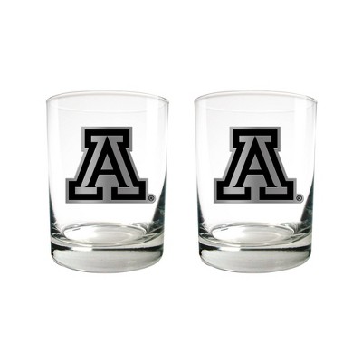 NCAA Arizona Wildcats Stealth 16oz. Glass Set 2pk