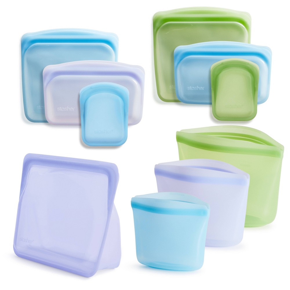 Photos - Food Container stasher Bag Multi-Color Assorted Bundle - 10pk