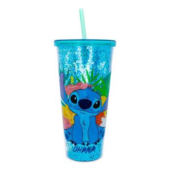 Disney Lilo & Stitch Tropical Summer Icons Carnival Cup with Lid and Straw