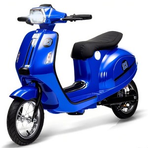 Jojoka Electric Motorcycle for Big Kids, 24V 350W Ride on Moped, Max Up to 14MPH, with Rear Brake, Twist Grip Throttle & LED Light - 1 of 4