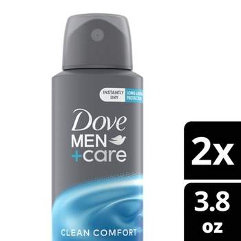 Dove Men+Care 72-Hour Clean Comfort Dry Spray Antiperspirant Deodorant - 3.8oz/2ct