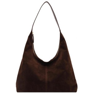 Trendy Suede Crescent Shoulder Bag Women Tote Bag Satchels Crossbody Purse Top-handle Travel College Work Tote Handbag - 1 of 4