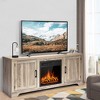 Costway 58'' Fireplace TV Stand Storage Cabinet Console w/ 18'' 1500W Electric Fireplace - 3 of 4