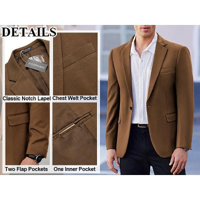 COOFANDY Mens Blazer Jacket One Button Casual Suit Jackets Stretch Knit Sport Coat Black L — фото 5