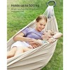 SONGMICS Double Hammock, 98.4 x 59.1 Inches, 660 lb Load Capacity, with Compression Bag, Mounting Straps, Carabiners - 3 of 4