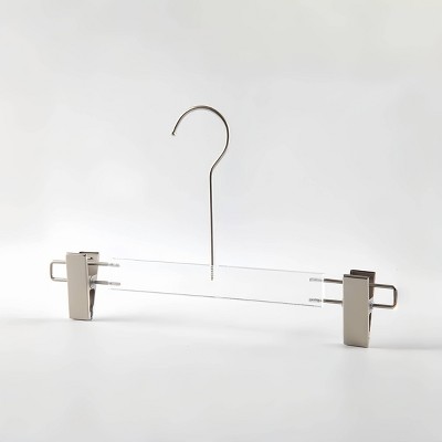WeThinkStorage Set of 3 Premium Acrylic Crystal Luxe Pants Hanger Glossy Transparent