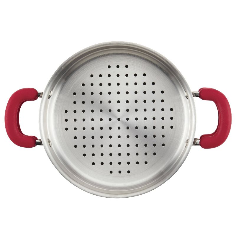 Rachael Ray Create Delicious 3qt Covered Sauteuse & Steamer Red, 4 of 7