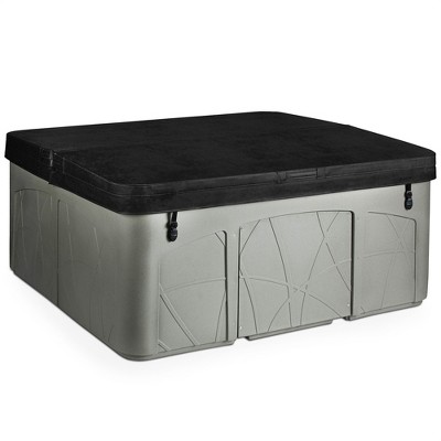 Lifesmart Spas 5 Person Plug and Play Hot Tub, 110 Volt  28 Jet Outdoor Spa with LED, Waterfall, Durable Thermal Cover, and Ozonator, LS350DX, Taupe