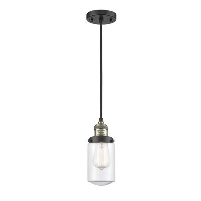 Dover - 1 Light Cord Hung Mini Pendant In Traditional Style-10.25 Inches Tall and 4.5 Inches Wide