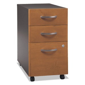 Bush Series C Mobile Pedestal File, Left/Right, 3-Drawers: Box/Box/File, Legal/Letter/A4/A5, Cherry/Gray, 15.75" x 20.25" x 27.88" - 1 of 4
