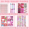Joyfy 28 Packs Valentine's Day Stationery Set with Gift Card for Kids, Pencils, Rulers, Notebook and Stickers for Classroom Exchange - 2 of 4