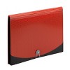 Smead Poly Expanding File, 6 Dividers, Flap and Cord Closure, Letter Size, Wave Pattern Red/Black (70884) - 2 of 4