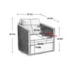 NicBex Accent Chair with Comfortable Foam Cushion,Modern Swivel Barrel Chair,Club Chair for Bedroom,Reading Room - 3 of 4