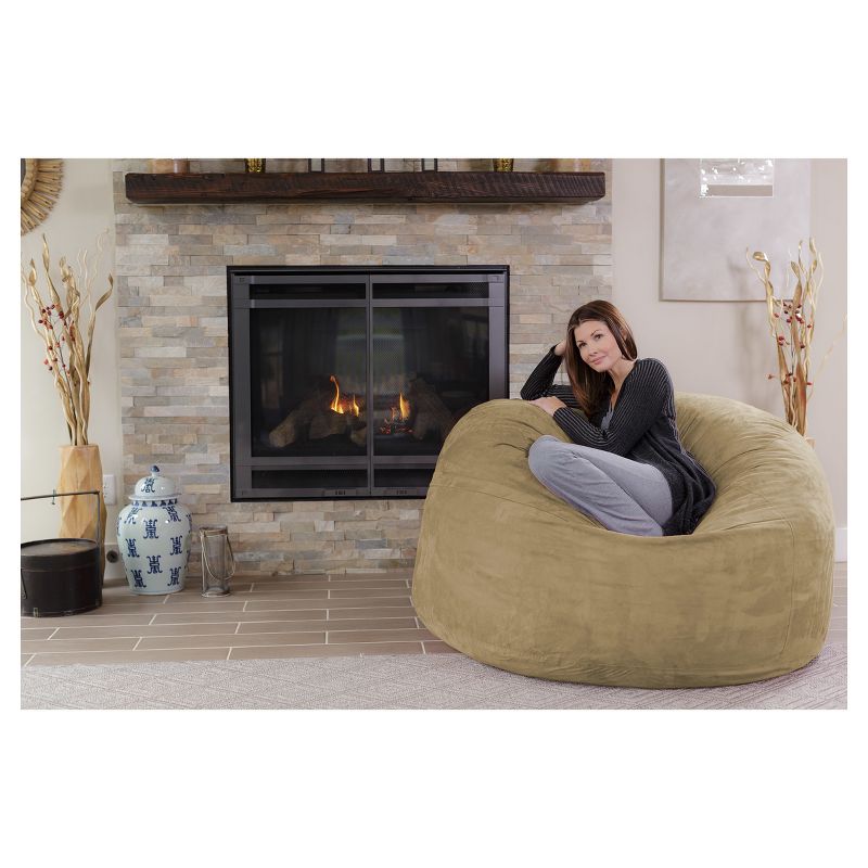 5' Large Bean Bag Chair with Memory Foam Filling and Washable Cover - Relax Sacks, 5 of 8
