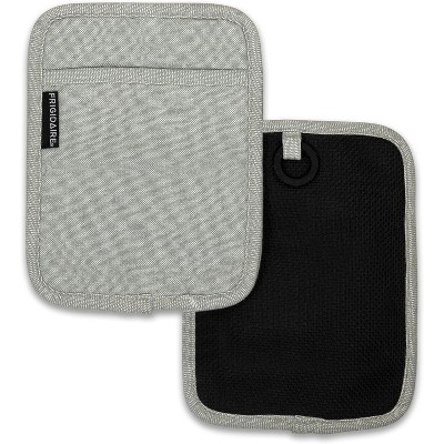 Home Mart Goods Grey Heat Resistant Thick Soft Quilted Lining Kitchen Oven Pot Holders With Neoprene and Cotton Non-slip - 2 Pack