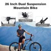 RISOKEYS Mountain Adult Bike, 26 inch Wheels, 21 Speed  Bikes, Suspension Fork Rear Shock, Double Disc Brake,Aluminum Alloy Frame, - 2 of 4