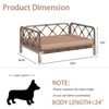 SEVOBAL Pet Beds Wicker Rattan Dog Sofa Bed Water Resistant with Cushion for Patio Garden Living Room Bedroom, Dark Brown, 24.1"*20.1"*4.72" - 3 of 4