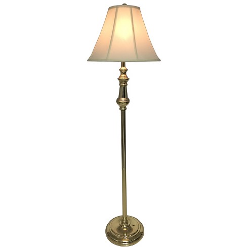 59 X 17 Polished Brass Floor Lamp, Polished Brass Floor Lamp