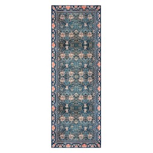 COZONY Vintage Floral Carpet Mat Rug, Machine Washable Non-Slip Low Pile Area Rug for Living Room Bedroom Dining Room - 1 of 4