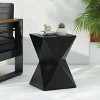 Prismatic Grain Symmetry Side Table,Lightweight Concrete Outdoor Side Table,Small Space Side Table for Living Room,Office,Bedroom-Cuddlewood - 2 of 4