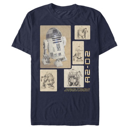 Ung dame voksenalderen Aubergine Men's Star Wars R2-d2 Schematic Spread T-shirt : Target