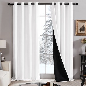 Deconovo 100% Blackout Grommet Curtains with Liner, 2 Panels - 1 of 4