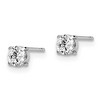 Black Bow Jewelry 4mm Cubic Zirconia Stud Earrings in 14k White Gold - 2 of 4