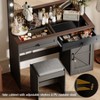 TiramisuBest 43.4inVanity Table, Table with Large Mirror and 11 LED Light , Brightness AdjusTable, Dressing Table Desk with 3 D - 3 of 4