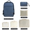 NAYSAYE 9 Piece Luggage Set TSA Lock with 360° Spinner Wheels and Adjustable Handle for Business and Family Trip, Blue, 21.08"*12.42"*31.51" - 4 of 4