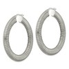 Black Bow Jewelry 5mm Textured Round Hoop Earring in Stainless Steel - 47mm (1 13/16 in) - 2 of 4