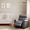 Oversized Wide Recliner Chair - Heat and Massage, PU Leather Large Manual Recliner for Adults, Comfort Lazy Chair with 1.5X Sponge Filling - 3 of 4