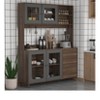 Hitow Classic Buffet Sideboard with 4 Drawers, Hooks and Open Shelf Worktop Pantry Cabinet - 3 of 4