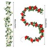 Aghana Digitals 2-Strand 5.9Ft Plastic Green Eucalyptus Garland with 60 Flowers (180cm) - 4 of 4